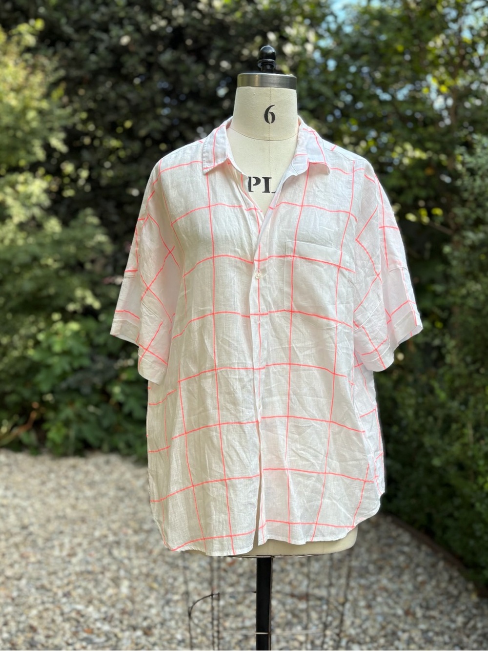 Frank and Eileen "Rose" oversized windowpane button-down shirt - Size XL